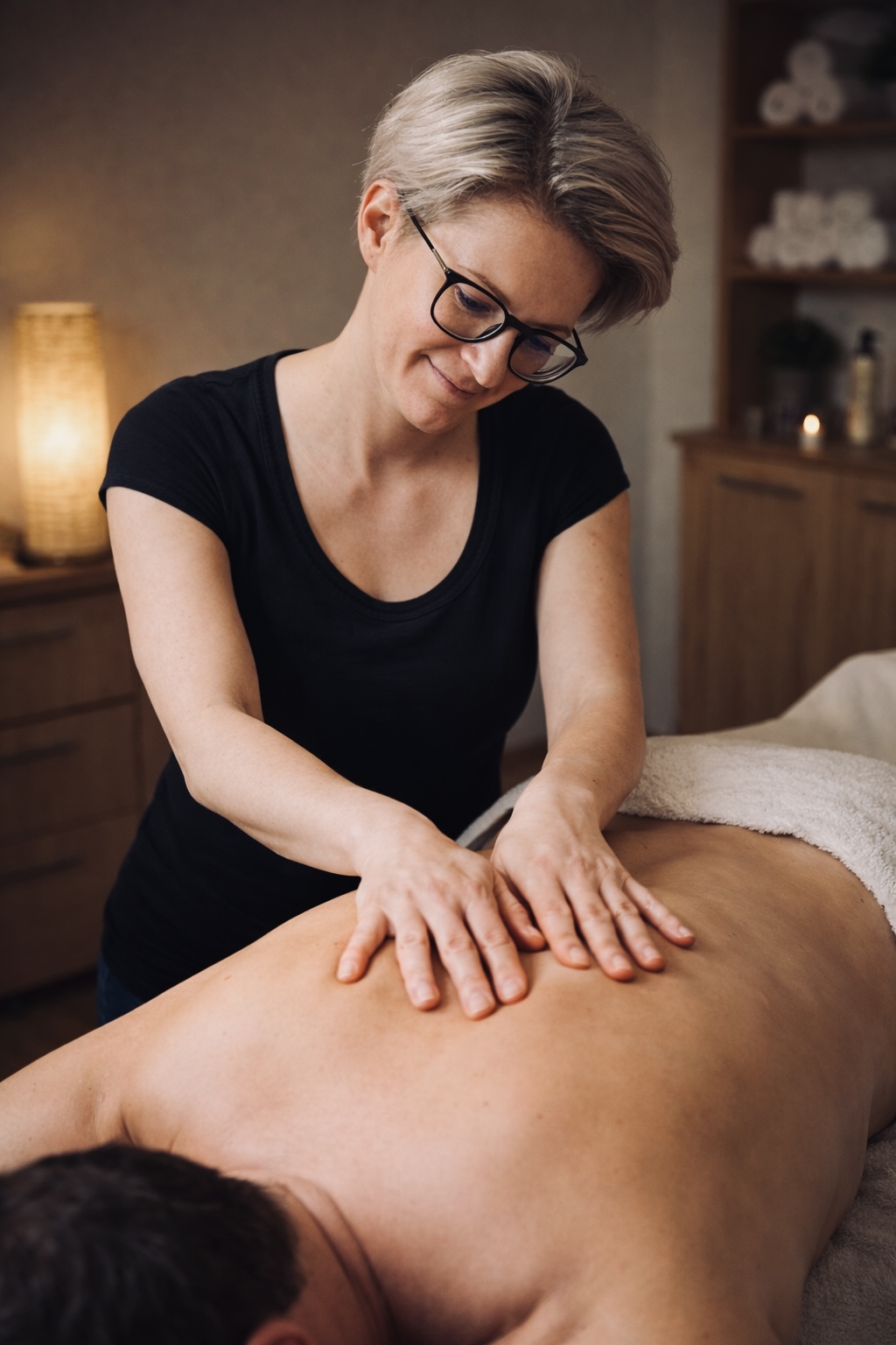 Lydia Wiesinger bei einer Massage